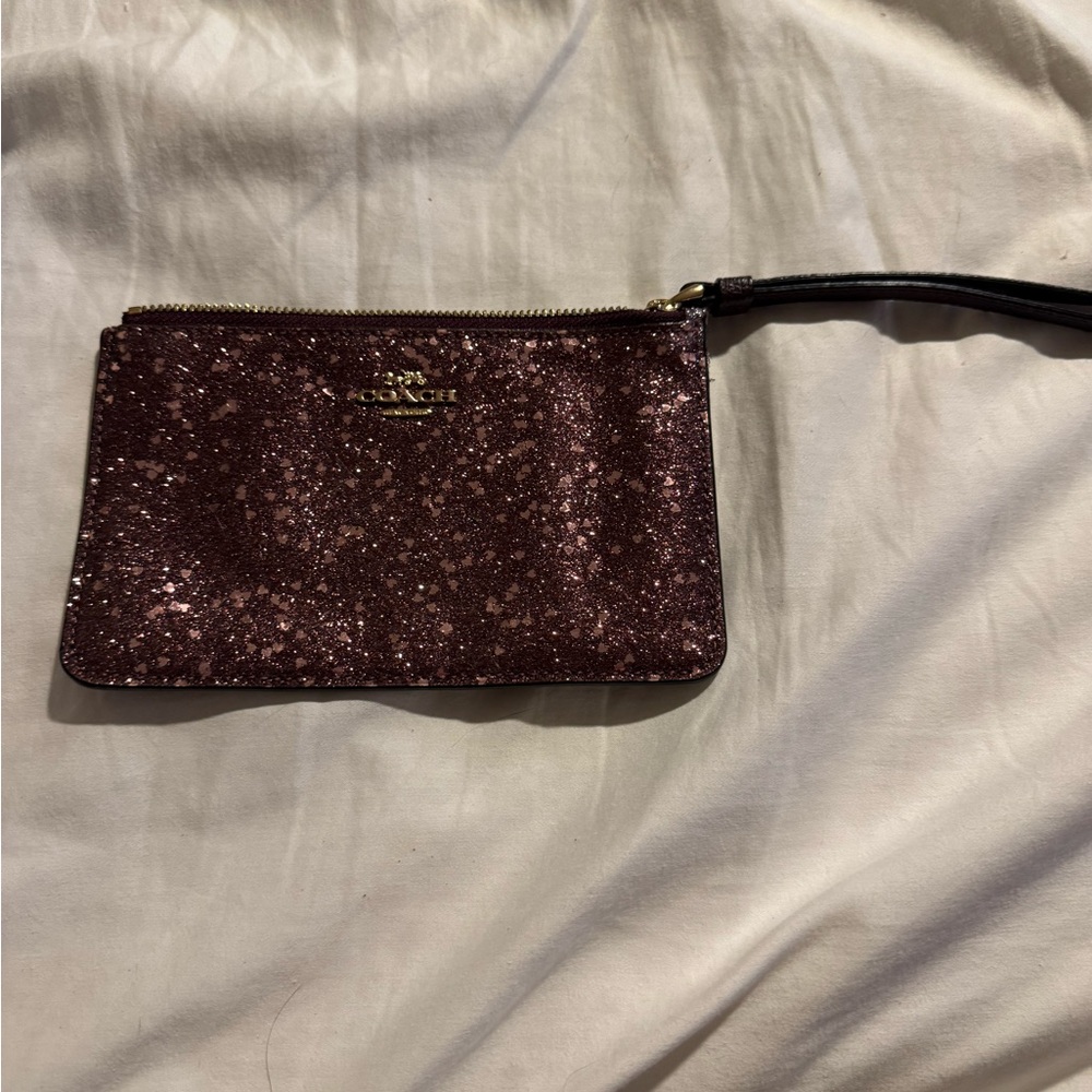 Coach Sparkling Wristlet in Deep Purple